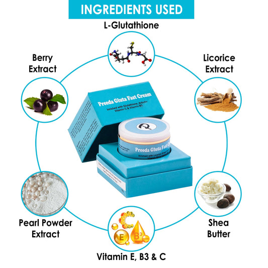 Preeda Gluta Fast Skin Whitening Cream - 50g