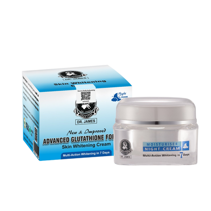 Dr. James Advanced Glutathione Night Cream with packaging on a white background