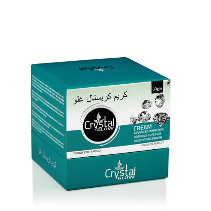 Crystal Glow cream packaging on a white background